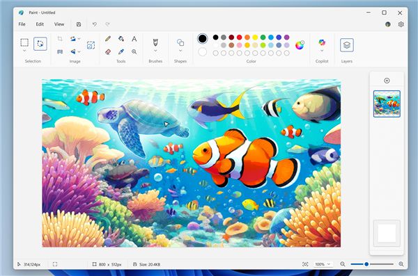 微软Windows画图应用进化：两项新功能、还有全新欢迎界面