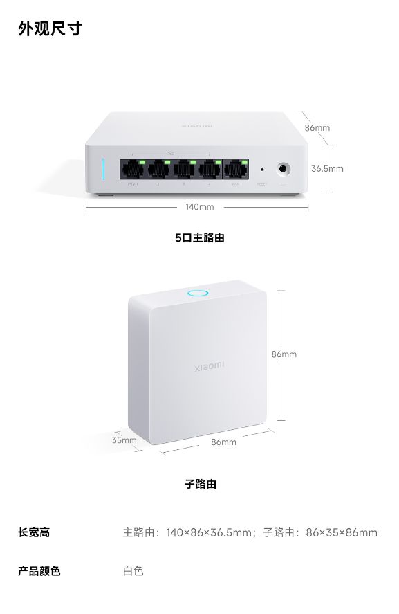 国补1529.15元 小米全屋路由BE3600 Pro网线版发布：Wi-Fi 7有线组网 2.5GE网口